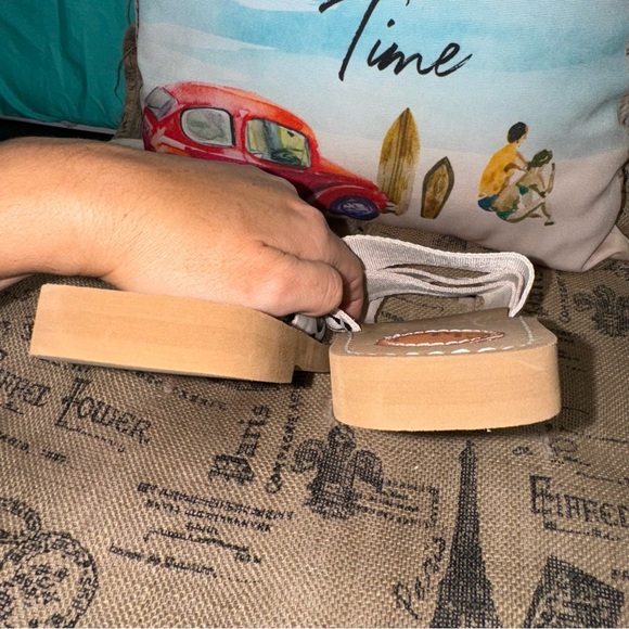 Chloé NWOB! Woody Logo-Print Canvas Slides Size 36 - Picture 7 of 11